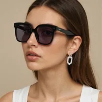 Retro Simple Style Streetwear Solid Color PC UV400 Protection Tinted Lenses Square Full Frame Glasses main image 1