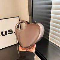 New Acrylic Bag Women's Crossbody Box Bag Stone Bag Banquet Summer High-end Peach Heart Evening Bag main image 5