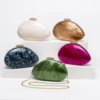 Women's  New Shoulder Crossbody Bag Shaped Shell Acrylic Bag Fashion Wedding Dinner Clutch Bag main image 1