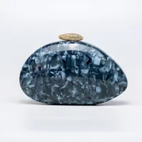 Women's  New Shoulder Crossbody Bag Shaped Shell Acrylic Bag Fashion Wedding Dinner Clutch Bag sku image 2