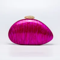 Women's  New Shoulder Crossbody Bag Shaped Shell Acrylic Bag Fashion Wedding Dinner Clutch Bag sku image 3