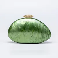 Women's  New Shoulder Crossbody Bag Shaped Shell Acrylic Bag Fashion Wedding Dinner Clutch Bag sku image 1