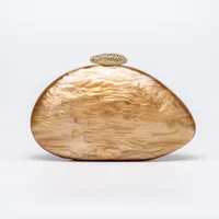 Women's  New Shoulder Crossbody Bag Shaped Shell Acrylic Bag Fashion Wedding Dinner Clutch Bag sku image 4