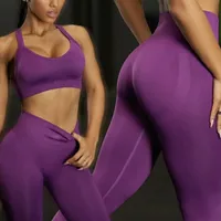 Basic Classic Style Solid Color Nylon Spandex Racerback Neck Tracksuit Racerback Tank Tops Skinny Pants main image 1