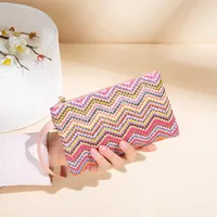 Wholesale Personalized Colorful Water Ripple Printed Clutch Bag New Fashion Simple Presbytern Woven Ladies Wallet sku image 2
