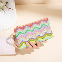Wholesale Personalized Colorful Water Ripple Printed Clutch Bag New Fashion Simple Presbytern Woven Ladies Wallet sku image 3