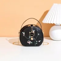 Women's Printed Cat Head Small Round Bag Wholesale  Summer New Personality Shoulder Diagonal Change Small Bag sku image 2