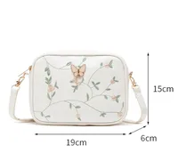 New Embroidered Shoulder Bag Women's Bag Summer Fresh And Cute Flower Crossbody Bag Butterfly Decoration Camera Bag main image 5