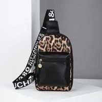 Fashion Trend  Leopard Print Sports Crossbody Chest Bag  Wholesale Bag sku image 2