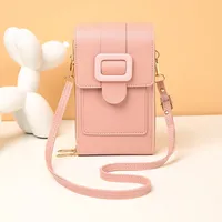Mobile Phone Bag  New Summer Fashion Simple Mobile Phone Bag Trendy Women Shoulder Messenger Bag Small Bag A Generation Of Hair sku image 2