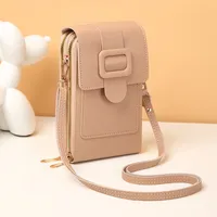 Mobile Phone Bag  New Summer Fashion Simple Mobile Phone Bag Trendy Women Shoulder Messenger Bag Small Bag A Generation Of Hair sku image 3