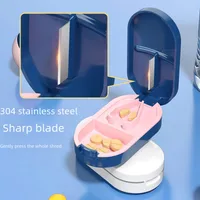 New Style Medicine Cutter Medicine Dispenser 1/4 Medicine Cutting Medicine One And Two Cutting Tablets Artifact Portable Medicine Storage Medicine Box main image 2