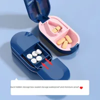 New Style Medicine Cutter Medicine Dispenser 1/4 Medicine Cutting Medicine One And Two Cutting Tablets Artifact Portable Medicine Storage Medicine Box main image 3