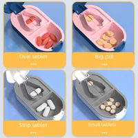 New Style Medicine Cutter Medicine Dispenser 1/4 Medicine Cutting Medicine One And Two Cutting Tablets Artifact Portable Medicine Storage Medicine Box main image 4
