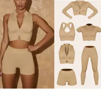 Casual Fitness Basic Solid Color Nylon Spandex Racerback Neck Tracksuit Racerback Tank Tops Skinny Pants main image 1