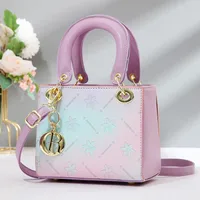 Women's Pu Leather Color Block Streetwear Square Zipper Shoulder Bag main image 4
