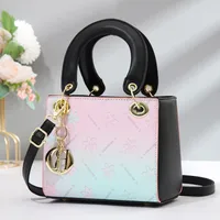 Women's Pu Leather Color Block Streetwear Square Zipper Shoulder Bag sku image 4