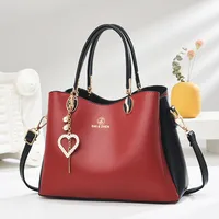 Women's Pu Leather Color Block Streetwear Square Zipper Magnetic Buckle Shoulder Bag main image 2