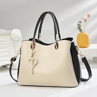 Women's Pu Leather Color Block Streetwear Square Zipper Magnetic Buckle Shoulder Bag sku image 3
