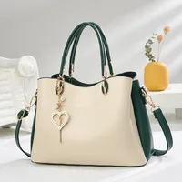 Women's Pu Leather Color Block Streetwear Square Zipper Magnetic Buckle Shoulder Bag sku image 4