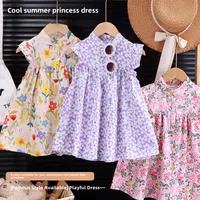 Girl's Floral Dress A- Shaped Western-style Cute Princess Dress Children's Eagles Dress Summer Dress Children's Class A Dress main image 1