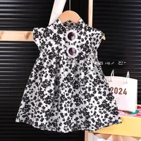Girl's Floral Dress A- Shaped Western-style Cute Princess Dress Children's Eagles Dress Summer Dress Children's Class A Dress main image 4