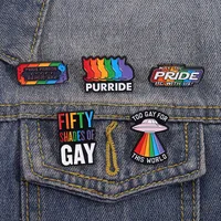 Cartoon Style Cute Streetwear Letter Rainbow Palm Alloy Stamping Stoving Varnish Plating Unisex Cartoon Pinback Badge Brooches Collar Pin main image 2