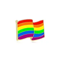Cartoon Style Cute Streetwear Letter Rainbow Palm Alloy Stamping Stoving Varnish Plating Unisex Cartoon Pinback Badge Brooches Collar Pin sku image 4