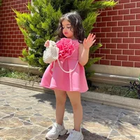 Hot Selling Children's Clothing  Girls Summer Sleeveless Oversized Flower Ruffled Dress Princess Dress Children's Suit main image 2