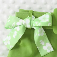 Europe And The United States  Summer Hot Selling Girls Suit Children Flower Suspenders Pleated Skirt Belt Headdress main image 4