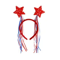 American Independence Day Adult Mesh Skirt Tutu Skirt Sequin Five-pointed Star Three-layer Color-block Pontoon Skirt sku image 3