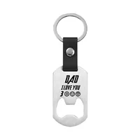 Metallic Leather Keychain   Father's Day Family Commemorative Holiday Gift Engraving Keychain sku image 5