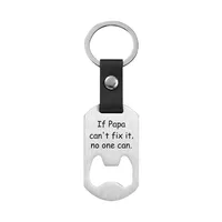 Metallic Leather Keychain   Father's Day Family Commemorative Holiday Gift Engraving Keychain sku image 6