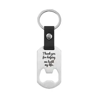 Metallic Leather Keychain   Father's Day Family Commemorative Holiday Gift Engraving Keychain sku image 9