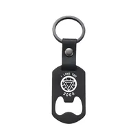 Metallic Leather Keychain   Father's Day Family Commemorative Holiday Gift Engraving Keychain sku image 15