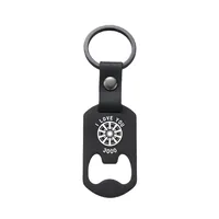 Metallic Leather Keychain   Father's Day Family Commemorative Holiday Gift Engraving Keychain sku image 17
