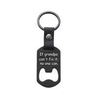 Metallic Leather Keychain   Father's Day Family Commemorative Holiday Gift Engraving Keychain sku image 21