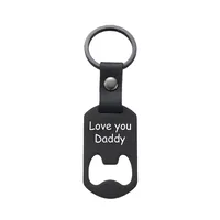 Metallic Leather Keychain   Father's Day Family Commemorative Holiday Gift Engraving Keychain sku image 26