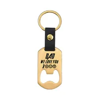 Metallic Leather Keychain   Father's Day Family Commemorative Holiday Gift Engraving Keychain sku image 30