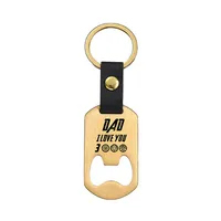 Metallic Leather Keychain   Father's Day Family Commemorative Holiday Gift Engraving Keychain sku image 33