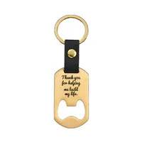 Metallic Leather Keychain   Father's Day Family Commemorative Holiday Gift Engraving Keychain sku image 37