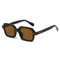 Casual Retro Solid Color PC UV400 Protection Square Full Frame Glasses main image 3