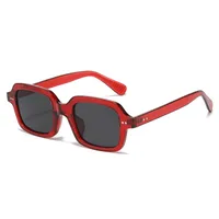Casual Retro Solid Color PC UV400 Protection Square Full Frame Glasses main image 5