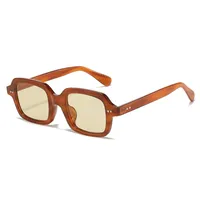 Casual Retro Solid Color PC UV400 Protection Square Full Frame Glasses main image 6