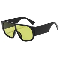Basic Solid Color PC UV400 Protection Tinted Lenses Oval Frame Square Full Frame Glasses main image 4