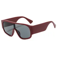 Basic Solid Color PC UV400 Protection Tinted Lenses Oval Frame Square Full Frame Glasses sku image 3
