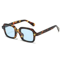 Casual Retro Solid Color PC UV400 Protection Square Full Frame Glasses main image 9