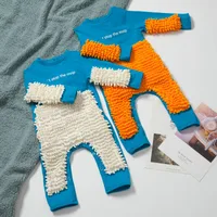 Europe And The United States New Baby Climbing Clothes Baby Mopping Climbing Clothes Button English Long Sleeve Jumpsuit main image 1