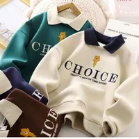Boys' Shirt Sweater Spring And Autumn Children's Autumn New Middle And Large Children's Lapel Fashionable Base Shirt Boy's Top main image 1