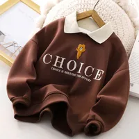 Boys' Shirt Sweater Spring And Autumn Children's Autumn New Middle And Large Children's Lapel Fashionable Base Shirt Boy's Top sku image 11